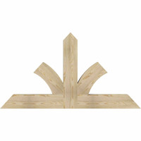 60"W x 32"H x 04"D x 6"F, 13/12 Pitch, Richland Rough Sawn Timber Gable Bracket, Douglas Fir