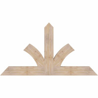 60"W x 32"H x 3 1/2"D x 5 1/2"F, 13/12 Pitch, Richland Smooth Timber Gable Bracket, Douglas Fir