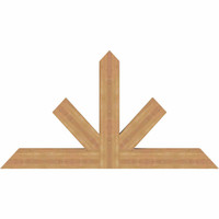 60"W x 32"H x 3 1/2"D x 5 1/2"F, 13/12 Pitch, Saratoga Smooth Timber Gable Bracket, Western Red Cedar