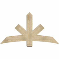 60"W x 32"H x 06"D x 6"F, 13/12 Pitch, Alberta Rough Sawn Timber Gable Bracket, Douglas Fir
