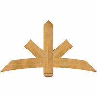 60"W x 32"H x 06"D x 6"F, 13/12 Pitch, Alberta Rough Sawn Timber Gable Bracket, Western Red Cedar