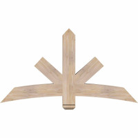 60"W x 32"H x 5 1/2"D x 5 1/2"F, 13/12 Pitch, Alberta Smooth Timber Gable Bracket, Douglas Fir