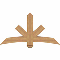 60"W x 32"H x 5 1/2"D x 5 1/2"F, 13/12 Pitch, Alberta Smooth Timber Gable Bracket, Western Red Cedar