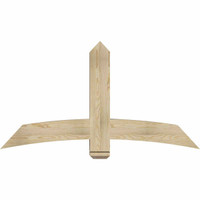 60"W x 32"H x 06"D x 6"F, 13/12 Pitch, Bellingham Rough Sawn Timber Gable Bracket, Douglas Fir