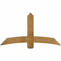 60"W x 32"H x 06"D x 6"F, 13/12 Pitch, Bellingham Rough Sawn Timber Gable Bracket, Western Red Cedar