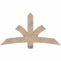 60"W x 32"H x 5 1/2"D x 5 1/2"F, 13/12 Pitch, Davenport Smooth Timber Gable Bracket, Douglas Fir