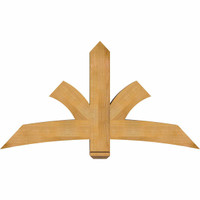 60"W x 32"H x 06"D x 6"F, 13/12 Pitch, Davenport Rough Sawn Timber Gable Bracket, Western Red Cedar