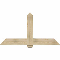 60"W x 32"H x 06"D x 6"F, 13/12 Pitch, Eugene Rough Sawn Timber Gable Bracket, Douglas Fir