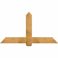 60"W x 32"H x 06"D x 6"F, 13/12 Pitch, Eugene Rough Sawn Timber Gable Bracket, Western Red Cedar