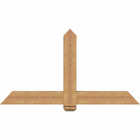 60"W x 32"H x 5 1/2"D x 5 1/2"F, 13/12 Pitch, Eugene Smooth Timber Gable Bracket, Western Red Cedar