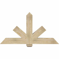 60"W x 32"H x 06"D x 6"F, 13/12 Pitch, Kennewick Rough Sawn Timber Gable Bracket, Douglas Fir