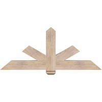 60"W x 25"H x 5 1/2"D x 5 1/2"F, 10/12 Pitch, Kennewick Smooth Timber Gable Bracket, Douglas Fir
