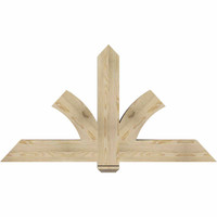 60"W x 32"H x 06"D x 6"F, 13/12 Pitch, Redmond Rough Sawn Timber Gable Bracket, Douglas Fir