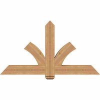 60"W x 32"H x 5 1/2"D x 5 1/2"F, 13/12 Pitch, Redmond Smooth Timber Gable Bracket, Western Red Cedar