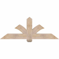 60"W x 22"H x 5 1/2"D x 5 1/2"F, 09/12 Pitch, Redmond Smooth Timber Gable Bracket, Douglas Fir