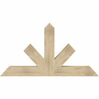 60"W x 32"H x 06"D x 6"F, 13/12 Pitch, Saratoga Rough Sawn Timber Gable Bracket, Douglas Fir
