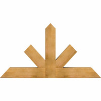 60"W x 32"H x 06"D x 6"F, 13/12 Pitch, Saratoga Rough Sawn Timber Gable Bracket, Western Red Cedar