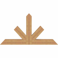 60"W x 32"H x 5 1/2"D x 5 1/2"F, 13/12 Pitch, Saratoga Smooth Timber Gable Bracket, Western Red Cedar