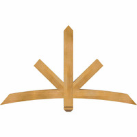 60"W x 35"H x 04"D x 4"F, 14/12 Pitch, Alberta Rough Sawn Timber Gable Bracket, Western Red Cedar