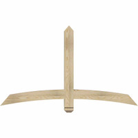 60"W x 35"H x 04"D x 4"F, 14/12 Pitch, Bellingham Rough Sawn Timber Gable Bracket, Douglas Fir