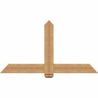 60"W x 32"H x 3 1/2"D x 5 1/2"F, 13/12 Pitch, Eugene Smooth Timber Gable Bracket, Western Red Cedar