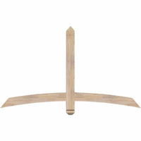 60"W x 35"H x 3 1/2"D x 3 1/2"F, 14/12 Pitch, Bellingham Smooth Timber Gable Bracket, Douglas Fir