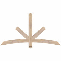 60"W x 32"H x 3 1/2"D x 3 1/2"F, 13/12 Pitch, Alberta Smooth Timber Gable Bracket, Douglas Fir