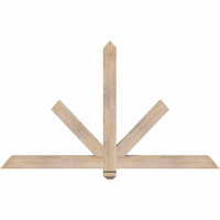 60"W x 35"H x 3 1/2"D x 3 1/2"F, 14/12 Pitch, Kennewick Smooth Timber Gable Bracket, Douglas Fir