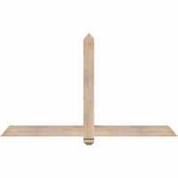 60"W x 35"H x 3 1/2"D x 3 1/2"F, 14/12 Pitch, Eugene Smooth Timber Gable Bracket, Douglas Fir