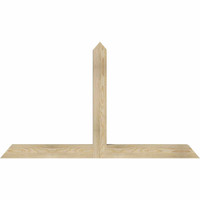 60"W x 35"H x 04"D x 4"F, 14/12 Pitch, Portland Rough Sawn Timber Gable Bracket, Douglas Fir