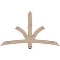60"W x 35"H x 3 1/2"D x 3 1/2"F, 14/12 Pitch, Davenport Smooth Timber Gable Bracket, Douglas Fir