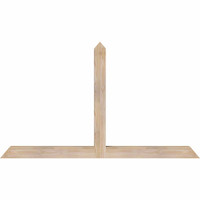 60"W x 35"H x 3 1/2"D x 3 1/2"F, 14/12 Pitch, Portland Smooth Timber Gable Bracket, Douglas Fir