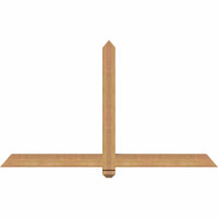 60"W x 35"H x 3 1/2"D x 3 1/2"F, 14/12 Pitch, Eugene Smooth Timber Gable Bracket, Western Red Cedar