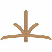 60"W x 35"H x 3 1/2"D x 3 1/2"F, 14/12 Pitch, Davenport Smooth Timber Gable Bracket, Western Red Cedar