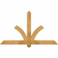 60"W x 35"H x 04"D x 4"F, 14/12 Pitch, Redmond Rough Sawn Timber Gable Bracket, Western Red Cedar