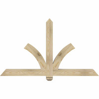 60"W x 35"H x 04"D x 4"F, 14/12 Pitch, Redmond Rough Sawn Timber Gable Bracket, Douglas Fir