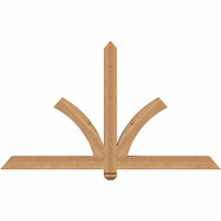 60"W x 35"H x 3 1/2"D x 3 1/2"F, 14/12 Pitch, Redmond Smooth Timber Gable Bracket, Western Red Cedar