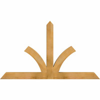 60"W x 35"H x 04"D x 4"F, 14/12 Pitch, Richland Rough Sawn Timber Gable Bracket, Western Red Cedar