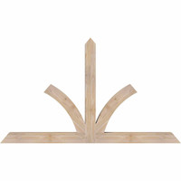 60"W x 35"H x 3 1/2"D x 3 1/2"F, 14/12 Pitch, Richland Smooth Timber Gable Bracket, Douglas Fir