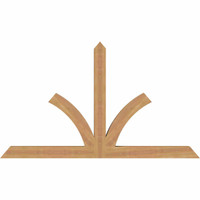 60"W x 35"H x 3 1/2"D x 3 1/2"F, 14/12 Pitch, Richland Smooth Timber Gable Bracket, Western Red Cedar