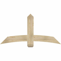 60"W x 30"H x 04"D x 6"F, 12/12 Pitch, Bellingham Rough Sawn Timber Gable Bracket, Douglas Fir
