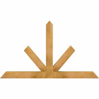 60"W x 35"H x 04"D x 4"F, 14/12 Pitch, Saratoga Rough Sawn Timber Gable Bracket, Western Red Cedar