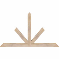 60"W x 35"H x 3 1/2"D x 3 1/2"F, 14/12 Pitch, Saratoga Smooth Timber Gable Bracket, Douglas Fir