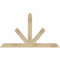 60"W x 35"H x 04"D x 4"F, 14/12 Pitch, Saratoga Rough Sawn Timber Gable Bracket, Douglas Fir