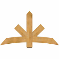 60"W x 35"H x 04"D x 6"F, 14/12 Pitch, Alberta Rough Sawn Timber Gable Bracket, Western Red Cedar