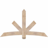 60"W x 35"H x 3 1/2"D x 5 1/2"F, 14/12 Pitch, Alberta Smooth Timber Gable Bracket, Douglas Fir