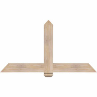 60"W x 32"H x 3 1/2"D x 5 1/2"F, 13/12 Pitch, Eugene Smooth Timber Gable Bracket, Douglas Fir