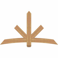 60"W x 35"H x 3 1/2"D x 5 1/2"F, 14/12 Pitch, Alberta Smooth Timber Gable Bracket, Western Red Cedar