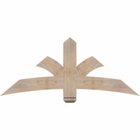 60"W x 25"H x 3 1/2"D x 5 1/2"F, 10/12 Pitch, Davenport Smooth Timber Gable Bracket, Douglas Fir