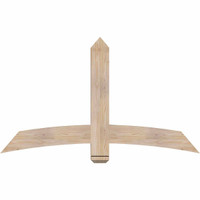 60"W x 35"H x 3 1/2"D x 5 1/2"F, 14/12 Pitch, Bellingham Smooth Timber Gable Bracket, Douglas Fir